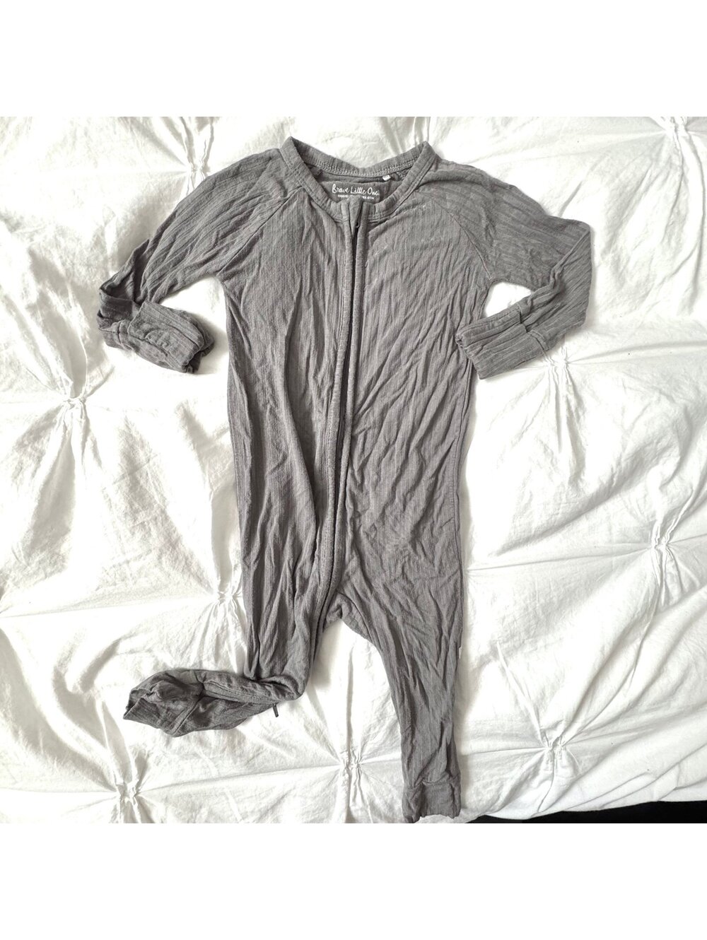 Brave Little Ones Gray Ribbed Zippy [COPY]